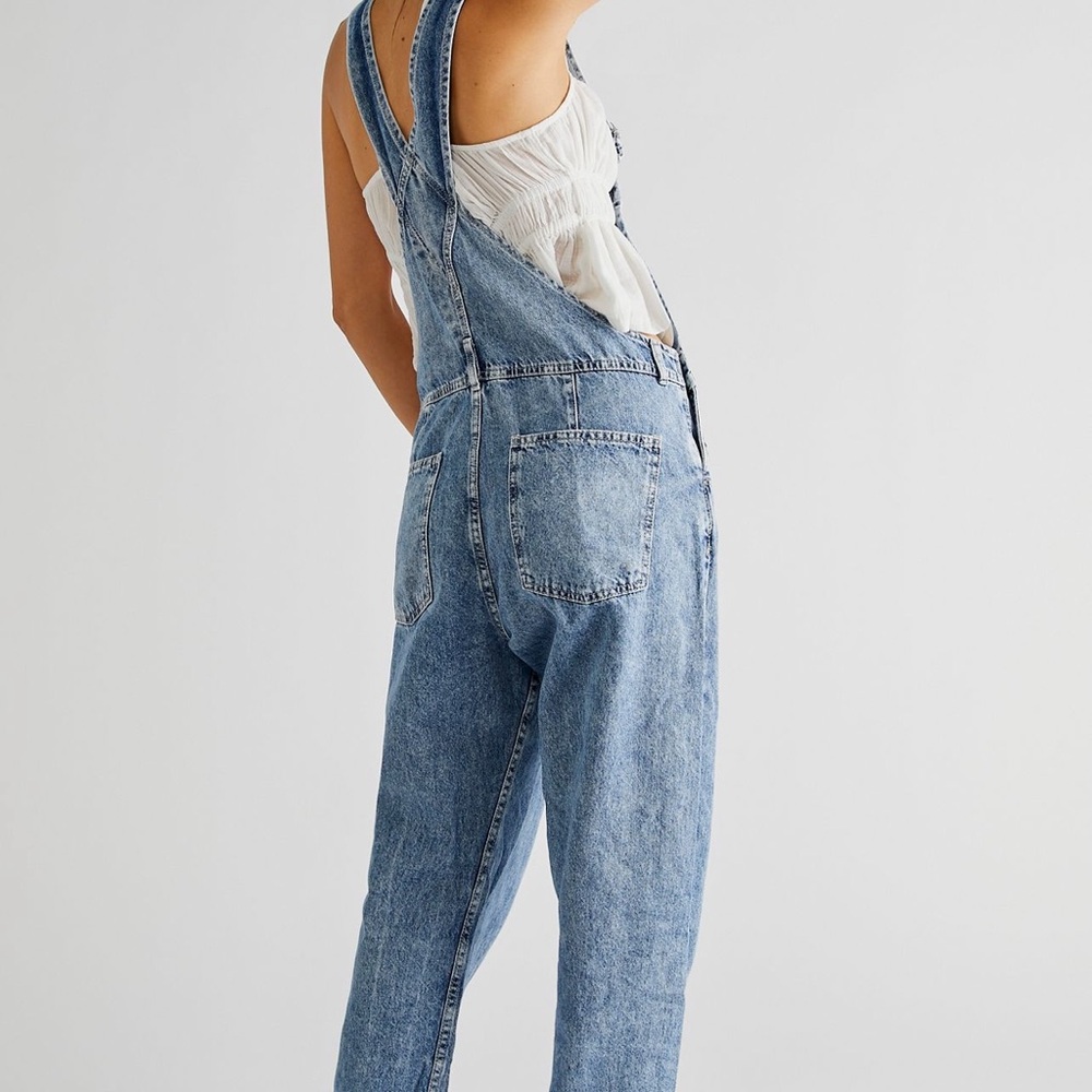 Free People Striped Denim Overalls - Picture 8 of 11